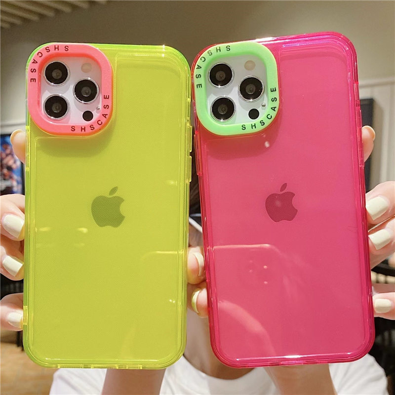 Fluorescence Transparent Phone Case For iPhone 13 12 11 Pro Max X XR XS Max 8 7 Plus Fashion Candy Color Shockproof Soft Cover
Fluorescence Transparent Phone Case For iPhone 13 12 11 Pro Max X XR XS Max 8 7 Plus Fashion Candy Color Shockproof Soft Cover