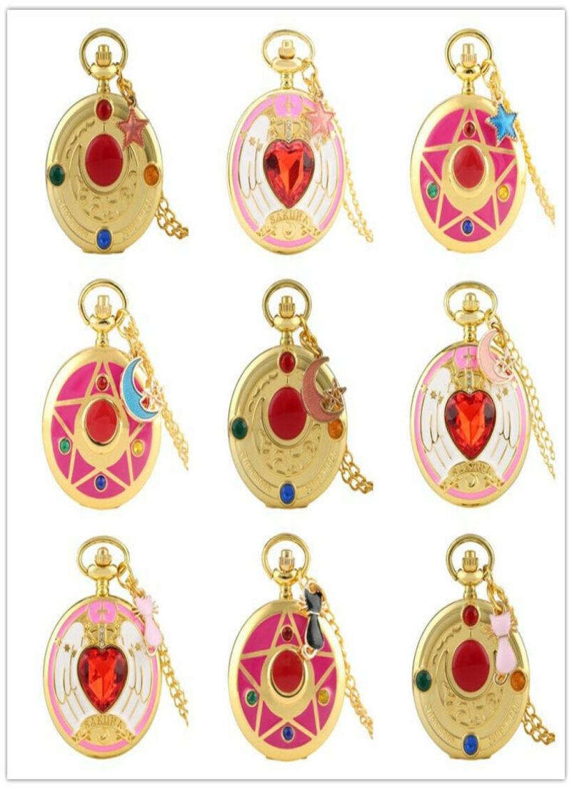 Steampunk Fashion Watches Golden Sailor Moon Magic Girl Pentagram Case Japanese Anime Women Lady Quartz Pocket Watch Necklace Chai8862551, Black
Steampunk Fashion Watches Golden Sailor Moon Magic Girl Pentagram Case Japanese Anime Women Lady Quartz Pocket Watch Necklace Chai8862551, Black