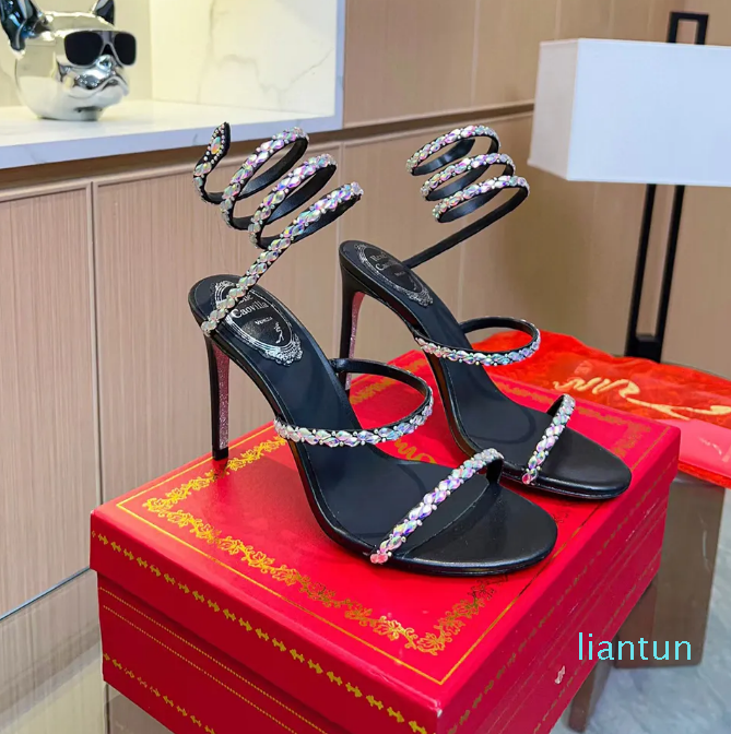 2023 sandals Crystals Gem Embellished Heels Evening shoes women high heeled Luxury Designers party Wraparound Dress shoe 35-43, Silver
2023 sandals Crystals Gem Embellished Heels Evening shoes women high heeled Luxury Designers party Wraparound Dress shoe 35-43, Silver