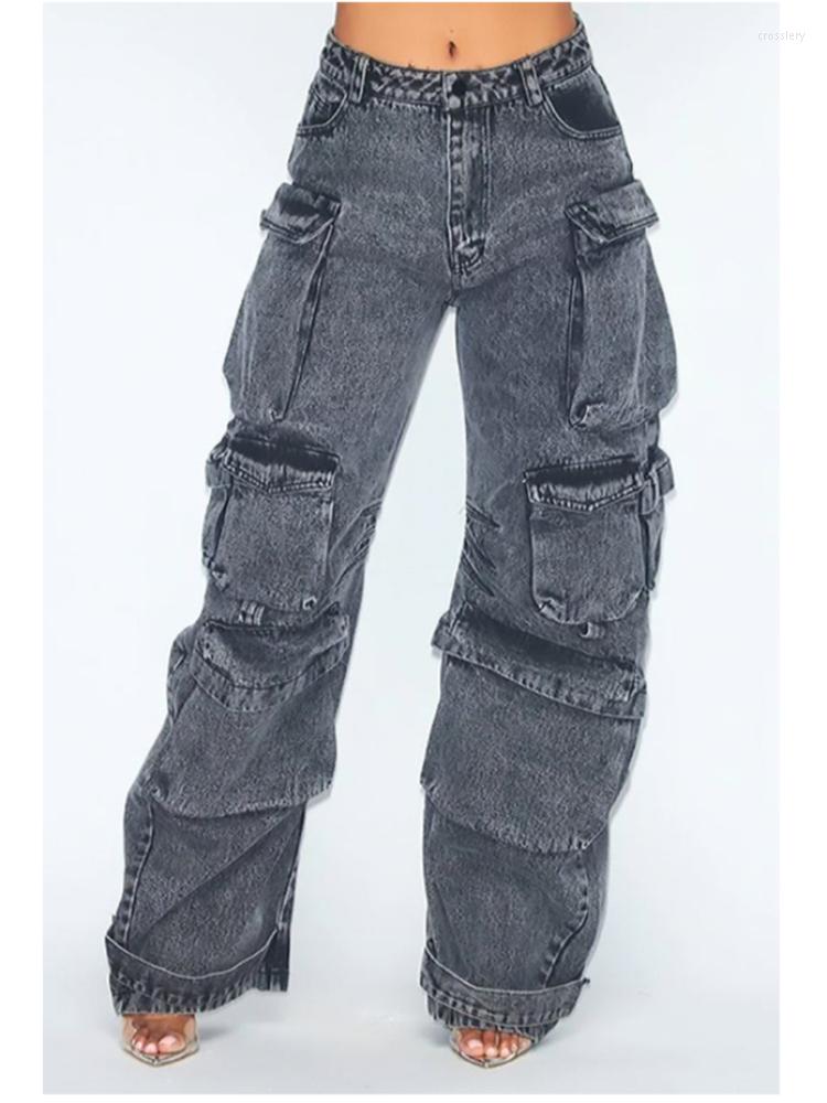 Women' Jeans Solid Color Multi-pocket Loose High Street Retro Hip-hop Wide-leg Pants Casual Straight High-waisted Women
Women' Jeans Solid Color Multi-pocket Loose High Street Retro Hip-hop Wide-leg Pants Casual Straight High-waisted Women