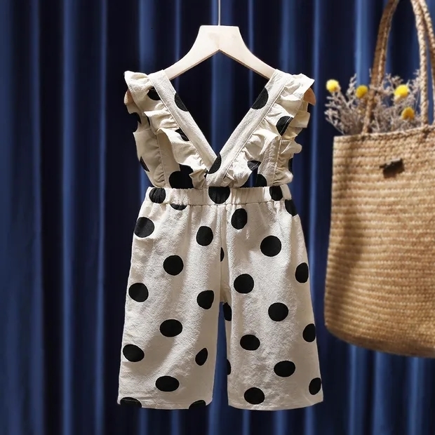 Overalls Girls wave point suspender pants Ruffle children's cotton pants spring autumn baby girls cute fashionpants trousers P4 398 230414, Beige
Overalls Girls wave point suspender pants Ruffle children's cotton pants spring autumn baby girls cute fashionpants trousers P4 398 230414, Beige
