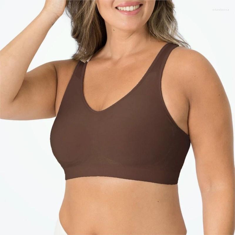 Women' Shapers Wire Free Shaper Bra Bright Silk Decoration Removable Pad Double Layer Seamless Body Push Up Bras For Women -3XL, Black
Women' Shapers Wire Free Shaper Bra Bright Silk Decoration Removable Pad Double Layer Seamless Body Push Up Bras For Women -3XL, Black
