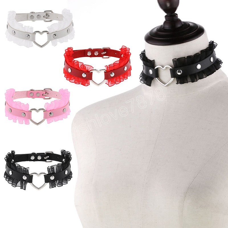 Heart PU Leather Choker Handmade Retro Sexy Lace Choker Necklace Statement Necklace for Women Accessory
Heart PU Leather Choker Handmade Retro Sexy Lace Choker Necklace Statement Necklace for Women Accessory