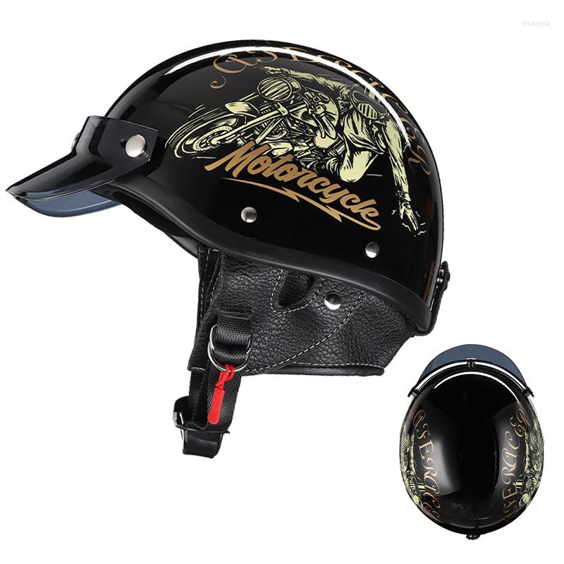 Motorcycle Helmets Retro Scooter Half Face Vintage Locomotive Motorbike Safety Cap For Harle Moto Helmet, Color 11
Motorcycle Helmets Retro Scooter Half Face Vintage Locomotive Motorbike Safety Cap For Harle Moto Helmet, Color 11
