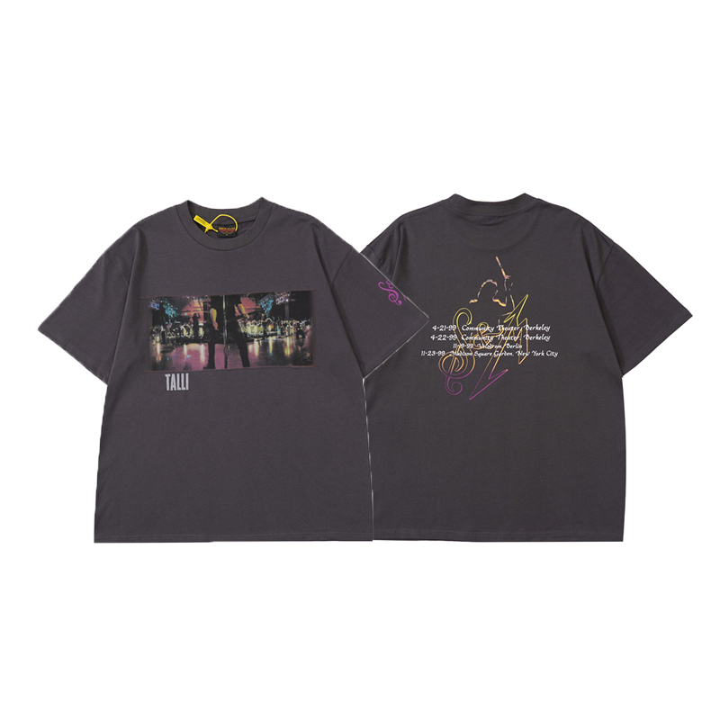 Plus Size Tee 23ss Men Design T shirt Concert Europe Vintage Print High Street Spring Summer fashion Skateboard Tshirt, Purple brown
Plus Size Tee 23ss Men Design T shirt Concert Europe Vintage Print High Street Spring Summer fashion Skateboard Tshirt, Purple brown