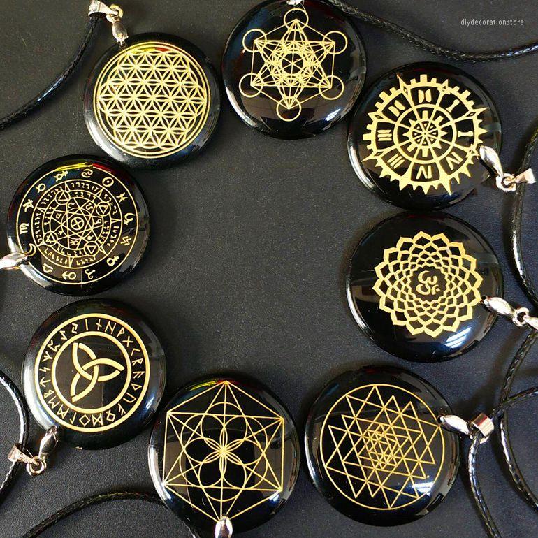 Charms Orgonite Pendant NaturalCrystal Obsidian Necklace Flower Of Life Magic Circle Divination Energy GeneratorNecklace
Charms Orgonite Pendant NaturalCrystal Obsidian Necklace Flower Of Life Magic Circle Divination Energy GeneratorNecklace