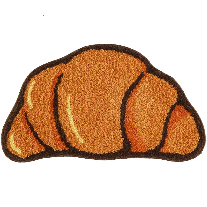 Carpet LAKEA Croissant Shape Carpets for Living Bath Room Fluffy Bread Rug Home Warm Decoration Accessories Anti-Slip Floor Safety Mat 231113