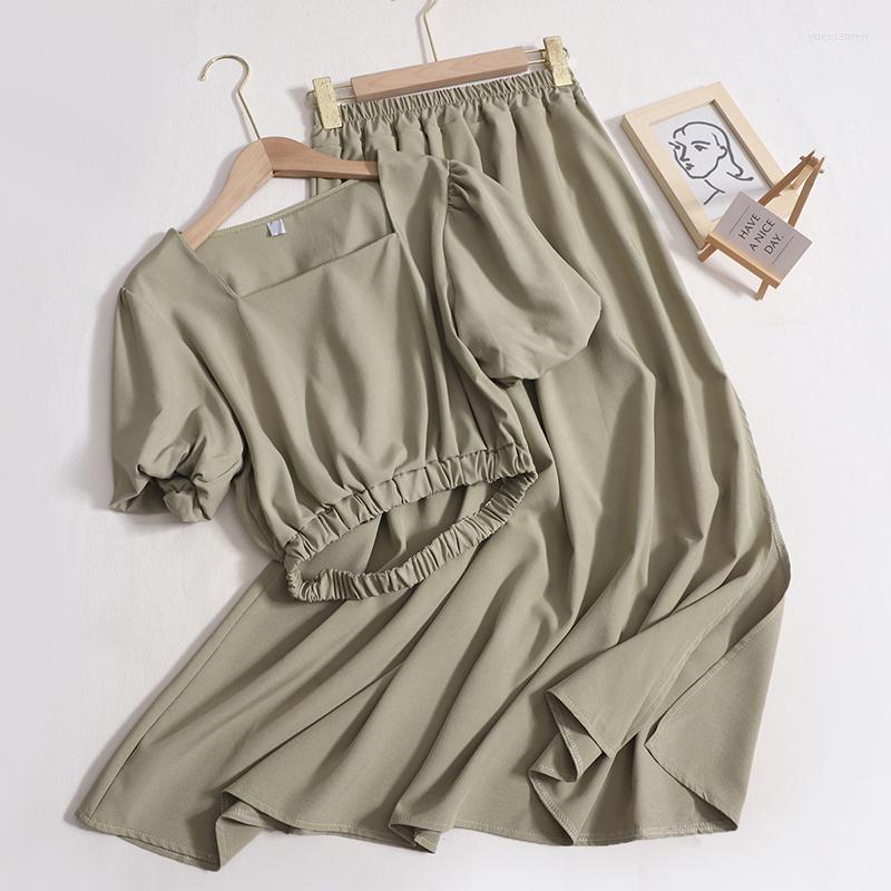 Work Dresses Summer Square Neck Skirt Two-Piece Set Women Hollow Short Sleeve Tee Slit Half Body Dress Suit Fashion Solid Top Long Skirts, Black
Work Dresses Summer Square Neck Skirt Two-Piece Set Women Hollow Short Sleeve Tee Slit Half Body Dress Suit Fashion Solid Top Long Skirts, Black