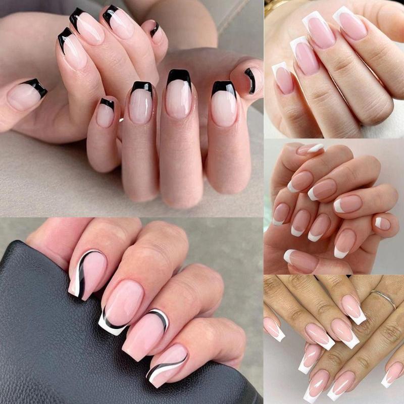 False Nails 24pcs Manicure Wavy DIY Press On Fake Short French Ballerina White Edge, Jp2224
False Nails 24pcs Manicure Wavy DIY Press On Fake Short French Ballerina White Edge, Jp2224