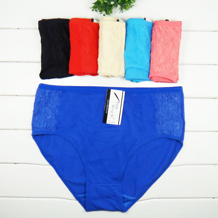 Women's Panties 4PCS/LOT Big Yards 2XL/3XL/4XL Women's Panties Underwear Waist Solid Color Cotton Pants Mom Women Briefs 86957 230414