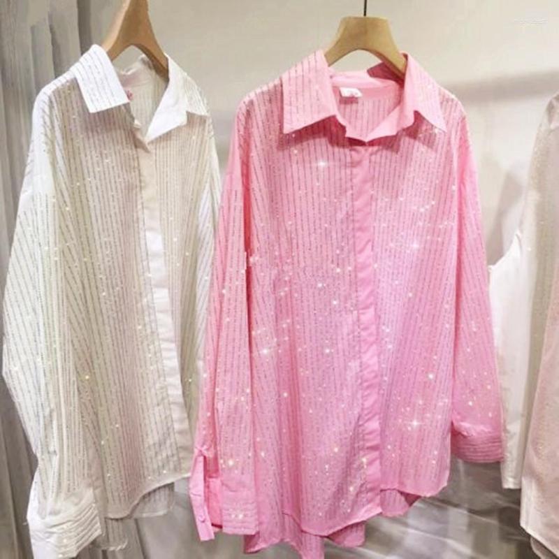 Women's Blouses Stripes Pink Blouse Women Loose Casual Long Sleeve Sun Protection Shirt Top 2023 Spring Summer, White
Women's Blouses Stripes Pink Blouse Women Loose Casual Long Sleeve Sun Protection Shirt Top 2023 Spring Summer, White
