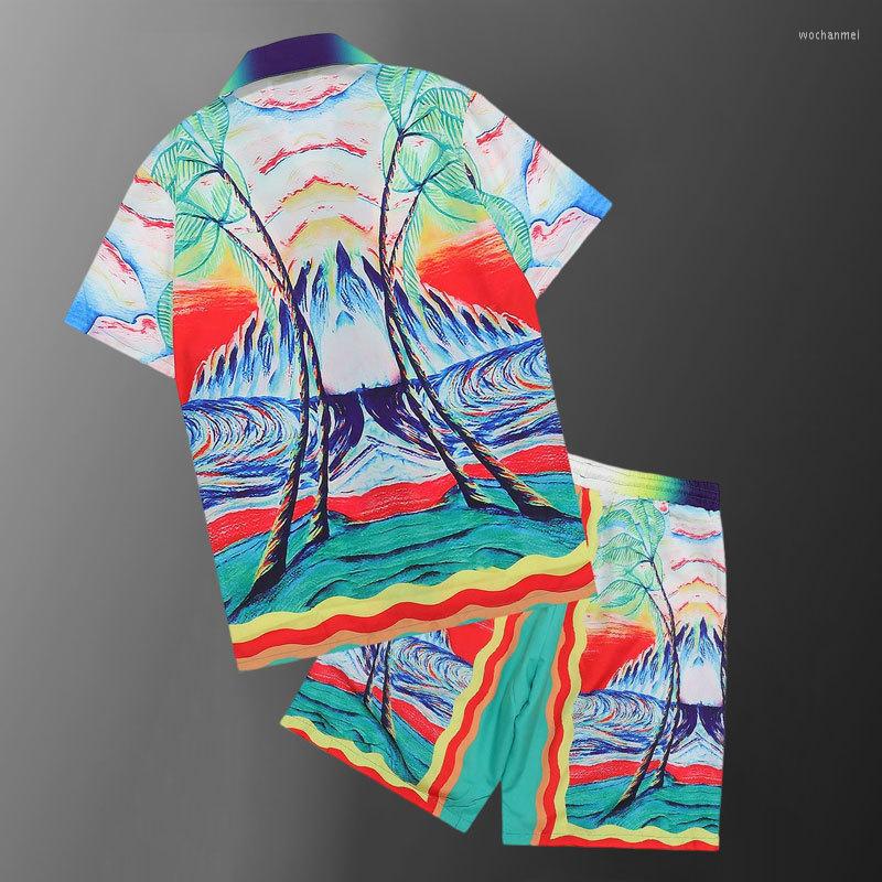 Men's Tracksuits Men Summer Shirts Shorts Clothing Color Stitching Print Shirt Suit Casual Loose Beach Short Sleeve Set, Picture
Men's Tracksuits Men Summer Shirts Shorts Clothing Color Stitching Print Shirt Suit Casual Loose Beach Short Sleeve Set, Picture