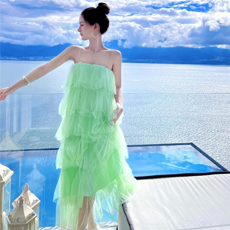 Casual Dresses Clothland Women Chic Mint Mesh Dress Spaghetti Strap Multi Layers Sleeveless Backless Beach Wear Midi Mujer QB665, Picture shown
Casual Dresses Clothland Women Chic Mint Mesh Dress Spaghetti Strap Multi Layers Sleeveless Backless Beach Wear Midi Mujer QB665, Picture shown