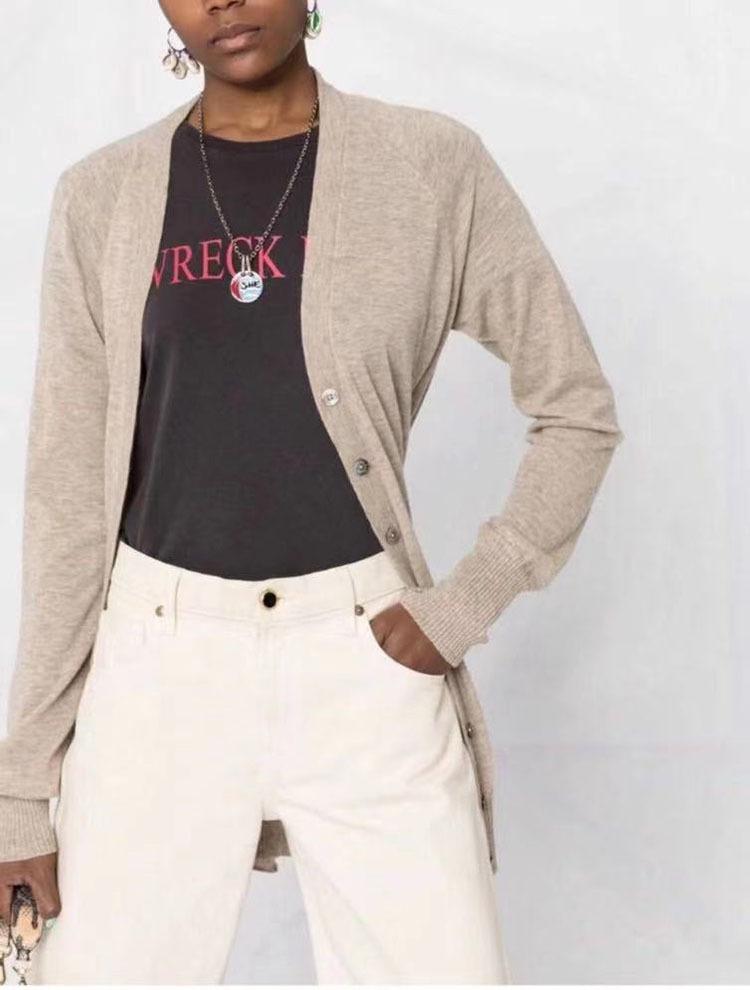 Women' Knits & Tees Women Sweater French Silk And Cashmere Silky Soft Lace-up Breasted V-neck Cardigan Simple Fashionable Versatile, Flower yarn apricot
Women' Knits & Tees Women Sweater French Silk And Cashmere Silky Soft Lace-up Breasted V-neck Cardigan Simple Fashionable Versatile, Flower yarn apricot