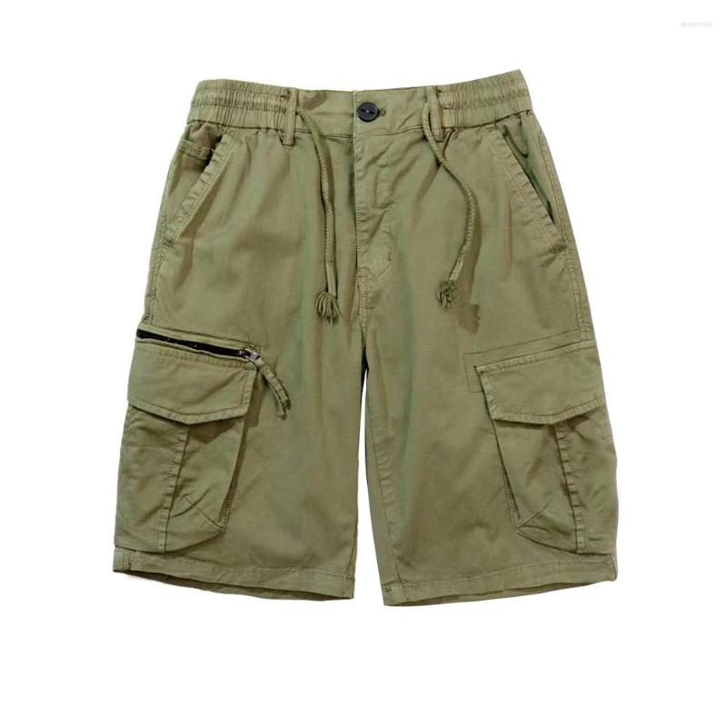 Men's Shorts Top Quality Cotton Men's Overalls Summer Casual Cargo Pants, Black