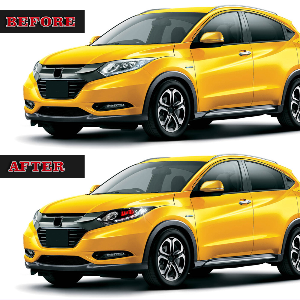 LED Headlights Bulb for Honda VEZEL 20 15-20 18 Highlight Running Lights Upgrade Headlights With Demon Eye