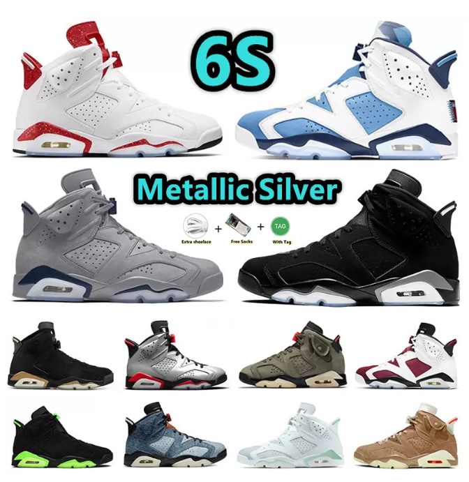 Basketball Shoes Jumpman 6 for men women 6s Toro Red Oreo Midnight Navy UNC Cool Grey Georgetown Infrared white University Blue trainers outdoor sports sneakers 36-47
Basketball Shoes Jumpman 6 for men women 6s Toro Red Oreo Midnight Navy UNC Cool Grey Georgetown Infrared white University Blue trainers outdoor sports sneakers 36-47