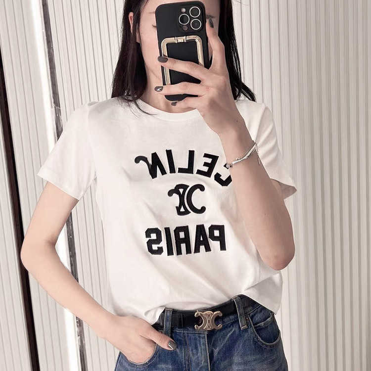 2023 CE Home Spring/Summer New Versatile T-shirt Embroidered Letter Women Short T Pair With Any Coat Lisa Same Style Inside, White
2023 CE Home Spring/Summer New Versatile T-shirt Embroidered Letter Women Short T Pair With Any Coat Lisa Same Style Inside, White