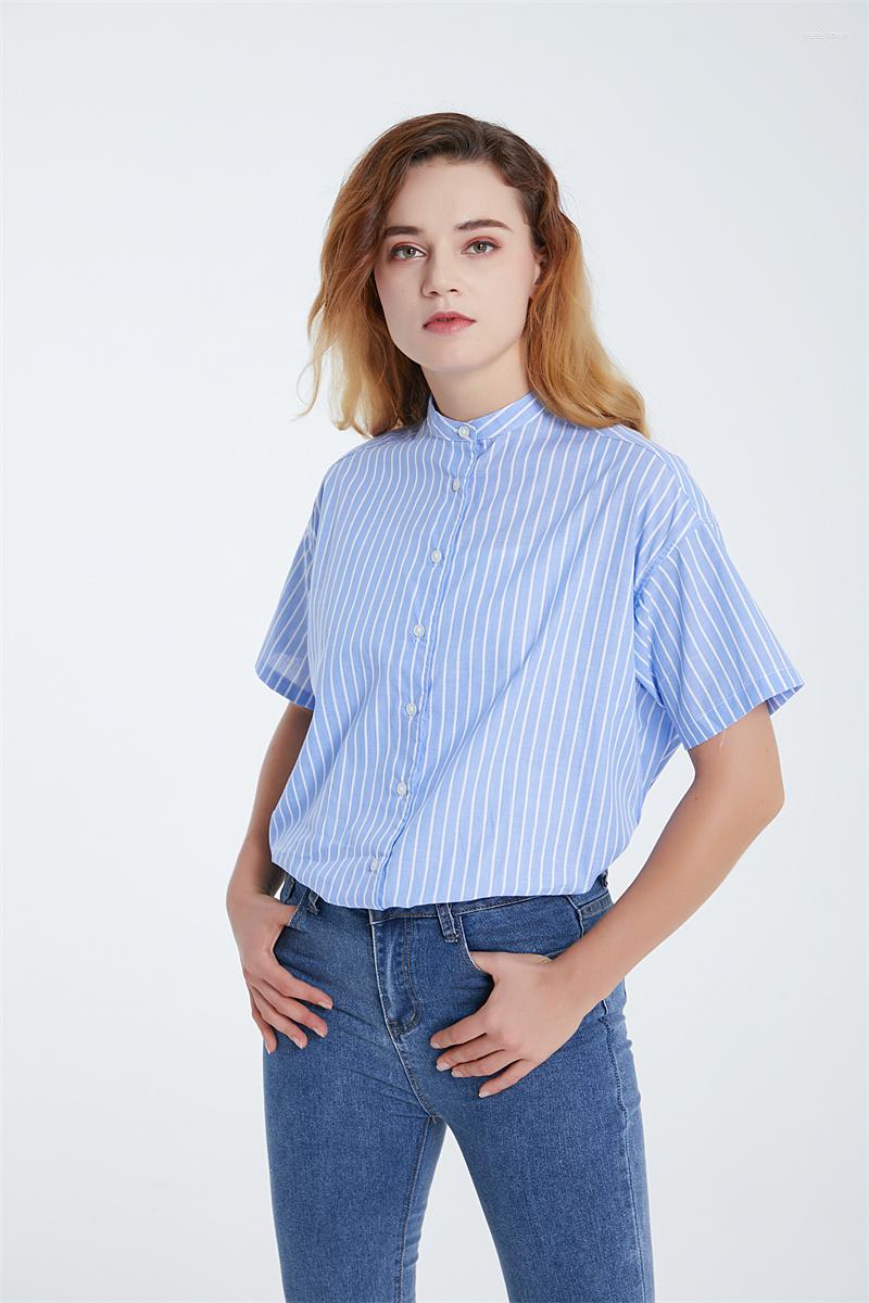 Women's Blouses Summer Fashion Tops Women Stripe Shirts Loose Oversize Casual Cotton Female Top Short Sleeve X-long Work Blusas, Sky blue
Women's Blouses Summer Fashion Tops Women Stripe Shirts Loose Oversize Casual Cotton Female Top Short Sleeve X-long Work Blusas, Sky blue