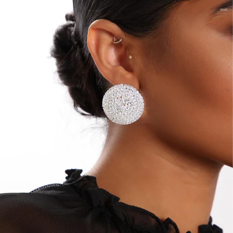 Stud Earrings Bling Full Rhinestone Big Round Fashion Silver Color Crystal Statement Women Jewelry Wedding Party
Stud Earrings Bling Full Rhinestone Big Round Fashion Silver Color Crystal Statement Women Jewelry Wedding Party