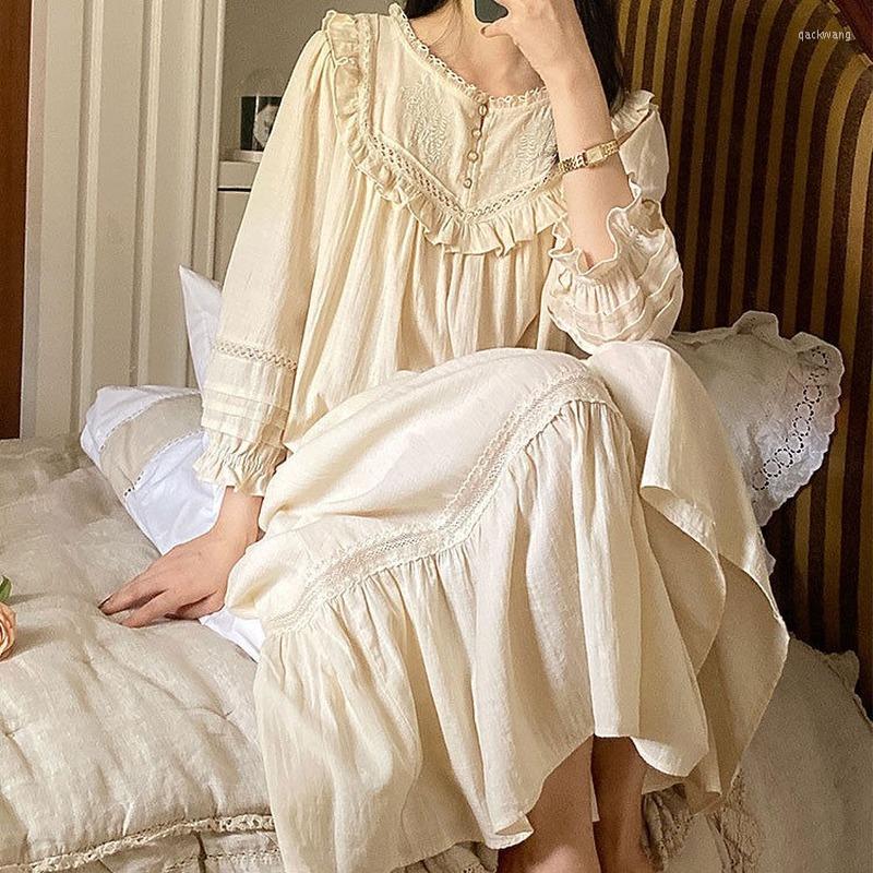 Women' Sleepwear Retro White Lolita Nightdress Women Home Clothes Summer Autumn Princes Nightgown Peignoirs Ruffle Luxury Nighty For Ladies, Xingse
Women' Sleepwear Retro White Lolita Nightdress Women Home Clothes Summer Autumn Princes Nightgown Peignoirs Ruffle Luxury Nighty For Ladies, Xingse