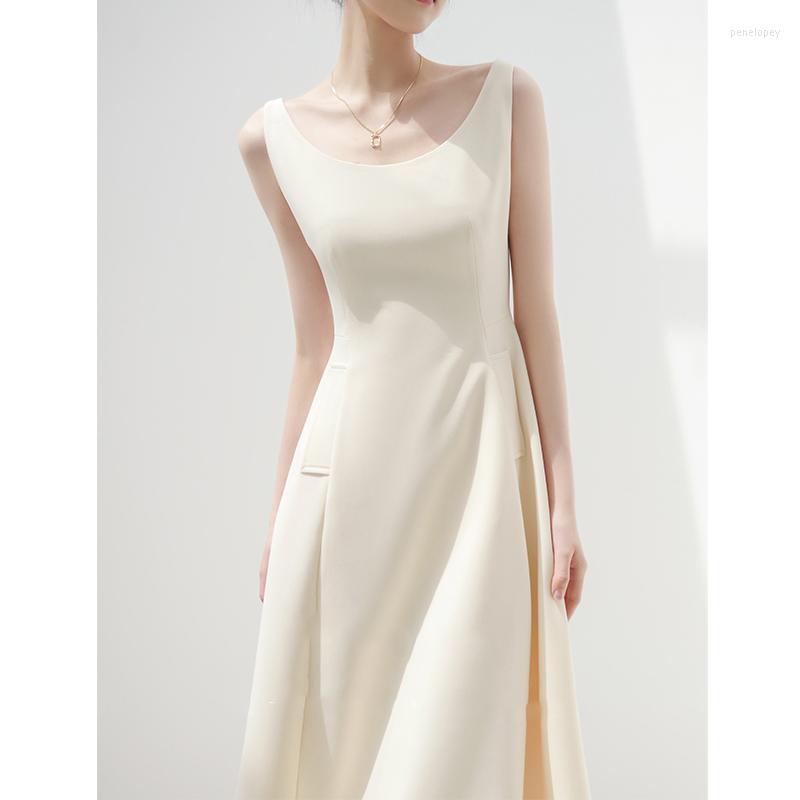 Casual Dresses Summer Women Sleeveless Tank Round Neck Midi Dress Elegant Office Lady Slim Soild Fashion Vestidos, Beige
Casual Dresses Summer Women Sleeveless Tank Round Neck Midi Dress Elegant Office Lady Slim Soild Fashion Vestidos, Beige
