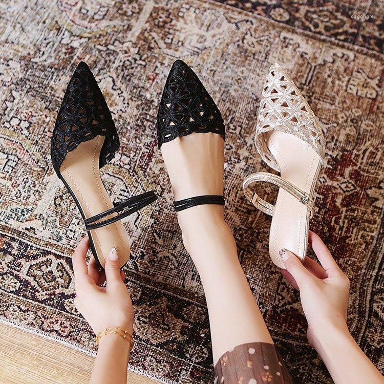 Sandals 2023 Temperament Wild Stiletto Heel Pointed-Toe Slip-on Closed Toe Hollow-out Ring Foot Ankle-Strap Buckle Women's, Gold
Sandals 2023 Temperament Wild Stiletto Heel Pointed-Toe Slip-on Closed Toe Hollow-out Ring Foot Ankle-Strap Buckle Women's, Gold