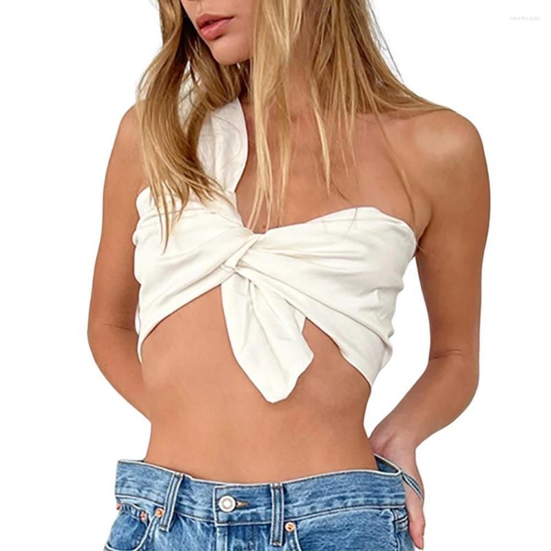 Women' Tanks Asymmetrical Shoulder Straps Sleeveless Chest Wrapping Summer Vest Solid Color Women One Knot Crop Top Female, White
Women' Tanks Asymmetrical Shoulder Straps Sleeveless Chest Wrapping Summer Vest Solid Color Women One Knot Crop Top Female, White