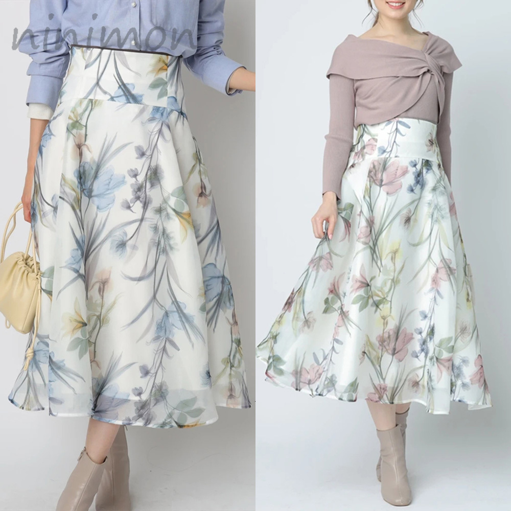 Skirts NINIMON Tulle Floral Printed Long Skirt A-line Elegant Sweet High Waist Skirts Women Vintage Spring Summer Chiffon Skirt 230414, Blue
Skirts NINIMON Tulle Floral Printed Long Skirt A-line Elegant Sweet High Waist Skirts Women Vintage Spring Summer Chiffon Skirt 230414, Blue