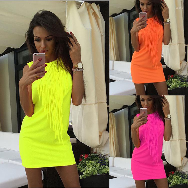 Casual Dresses Women Summer Sexy Dress Neon Yellow Sleeveless Beach Ladies Tassel Solid Pink Mini, Neon orange
Casual Dresses Women Summer Sexy Dress Neon Yellow Sleeveless Beach Ladies Tassel Solid Pink Mini, Neon orange