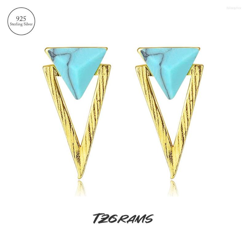 Stud Earrings Stamped 925 Silver With Turquoise Triangle Shape Original Korean Style Personalized Fine Jewelry
Stud Earrings Stamped 925 Silver With Turquoise Triangle Shape Original Korean Style Personalized Fine Jewelry