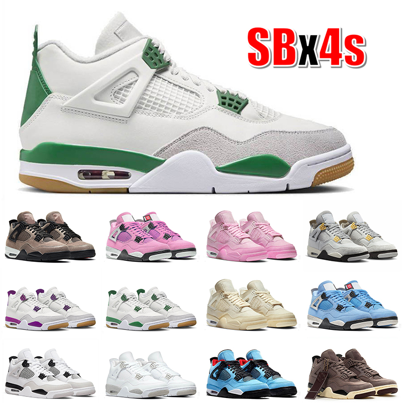 

2023 Men 4s Basketball Shoes Jumpman 4 OG Trainers Pine Green Taupe Haze University Pink Sail Photon Dust Military Black Cat White Oreo TS Sneakers Mens Women Size US 13, A8 midnight navy 40-47