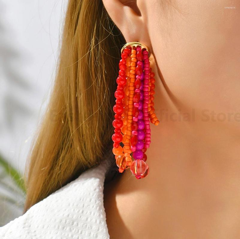 Dangle Earrings Bohemian Fashion Tassel Acrylic Beaded Party Luxury Jewelry For Women Boho Trend Charm Unusual Holiday Long Hanging
Dangle Earrings Bohemian Fashion Tassel Acrylic Beaded Party Luxury Jewelry For Women Boho Trend Charm Unusual Holiday Long Hanging
