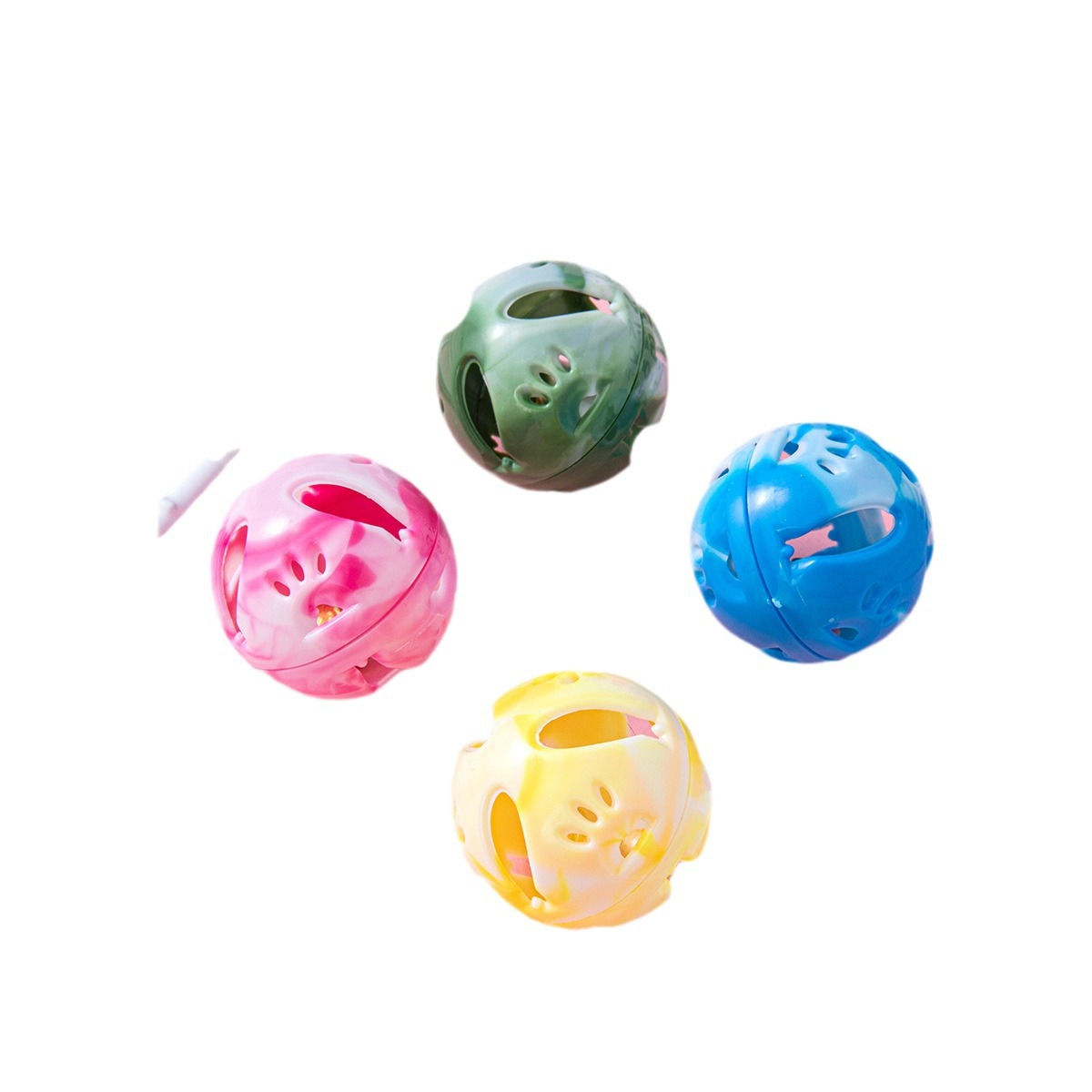 Halloween self Hi Sounding Toys Bell Balls Hollow Pussy Cat Toys Pussy Cat Balls Cross border Pet Supplies 5 sets/piece