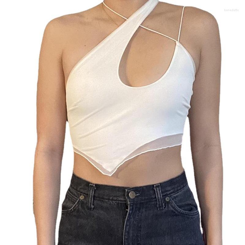Women' Tanks Musuos Summer Slim Vest Women White Mesh Patchwork Backless Diagonal Neck Cut Out Sleeveless Crop Tops Sexy Streetwear Clothes
Women' Tanks Musuos Summer Slim Vest Women White Mesh Patchwork Backless Diagonal Neck Cut Out Sleeveless Crop Tops Sexy Streetwear Clothes