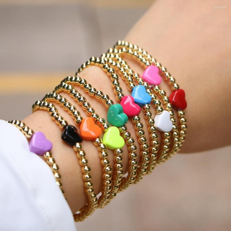 Strand Vlen Enamel Colorful Heart Charm Bracelet Jewelry For Women Friend High Quality Gold Plated Beads Bracelets
Strand Vlen Enamel Colorful Heart Charm Bracelet Jewelry For Women Friend High Quality Gold Plated Beads Bracelets