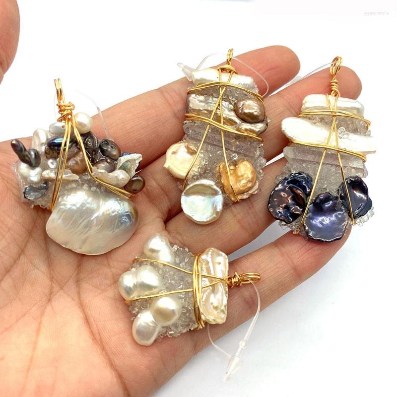Charms Exquisite Natural Freshwater Pearl Irregular Pendant 25-50mm Winding Charm Fashion Jewelry Making DIY Necklace Earring Accessory
Charms Exquisite Natural Freshwater Pearl Irregular Pendant 25-50mm Winding Charm Fashion Jewelry Making DIY Necklace Earring Accessory