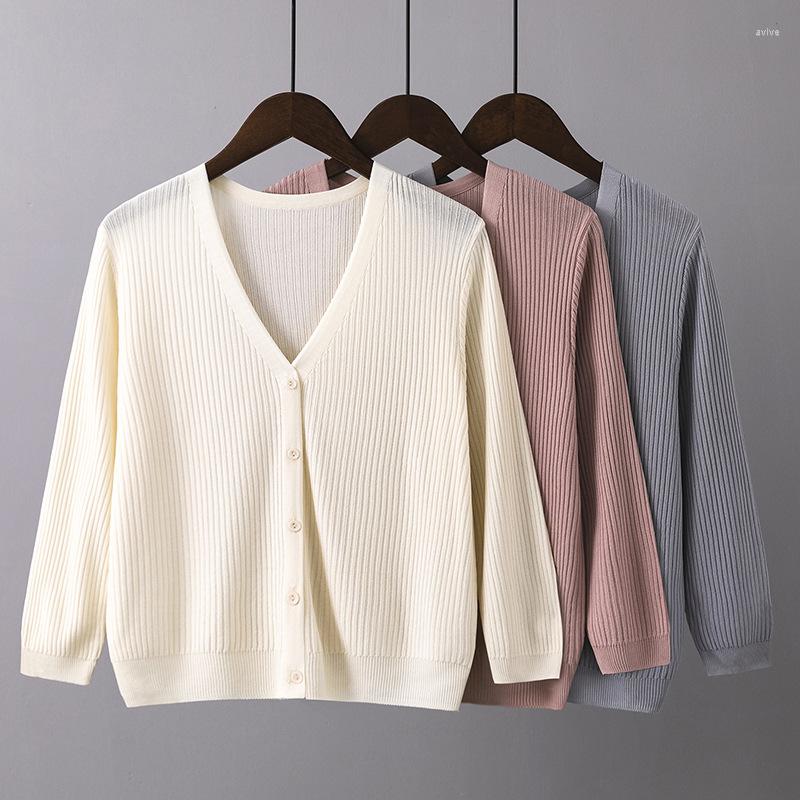 Women's Blouses ELIJOIN Knitwear Women's Thin Cardigan Ice Silk Top Seven-point Sleeves V-neck Loose Sunscreen For Spring/Summer 2023, Gray
Women's Blouses ELIJOIN Knitwear Women's Thin Cardigan Ice Silk Top Seven-point Sleeves V-neck Loose Sunscreen For Spring/Summer 2023, Gray