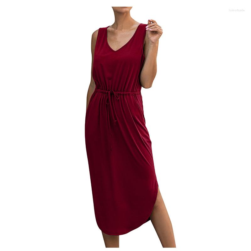 Casual Dresses Summer Sleeveless V Neck Drawstring High Waist A Line Dress Sexy Knee Length Asymetrical Cotton Tank Shirt, Blue
Casual Dresses Summer Sleeveless V Neck Drawstring High Waist A Line Dress Sexy Knee Length Asymetrical Cotton Tank Shirt, Blue