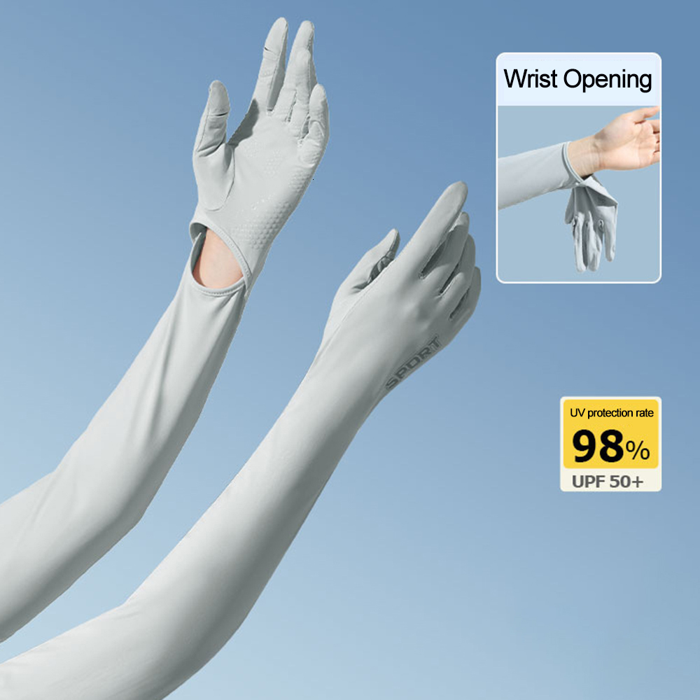Sleevelet Arm Sleeves Summer Fingerless Sun Protection Non slip Glove Outdoor Riding Breathable Long UV Shade Ice Silk Sleeve UPF50 230414
Sleevelet Arm Sleeves Summer Fingerless Sun Protection Non slip Glove Outdoor Riding Breathable Long UV Shade Ice Silk Sleeve UPF50 230414