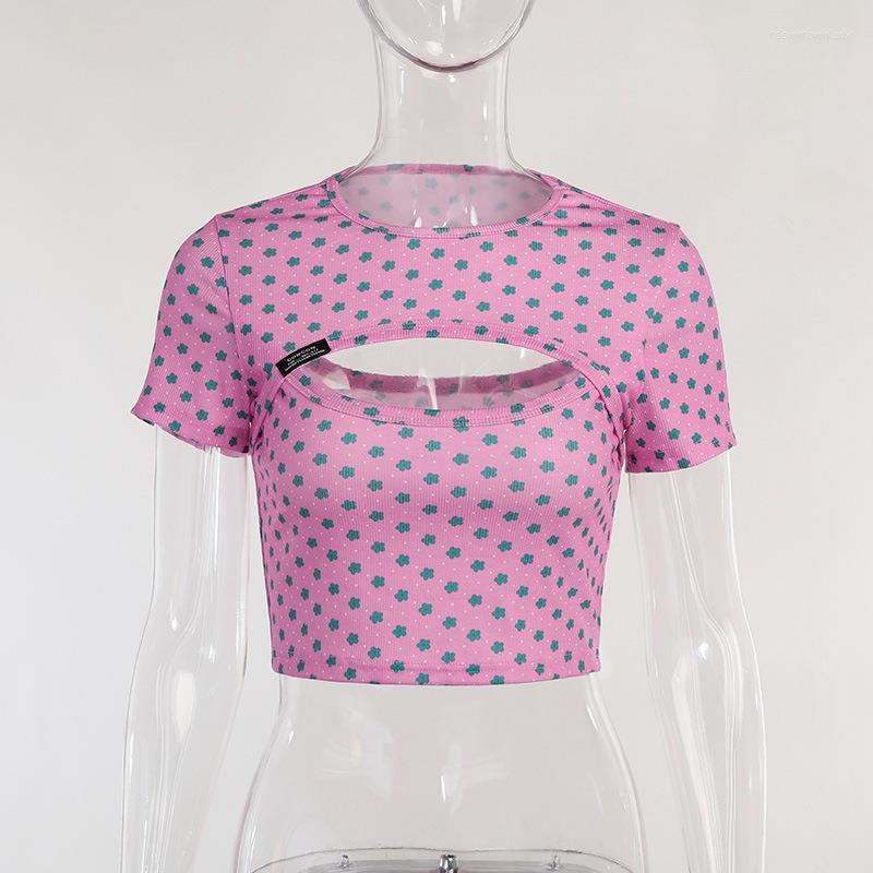 Women' T Shirts Women' T-shirt European American Floral Print Slim Fit Hollow Vitality Girl Short-Sleeved Top 2023 Summer Tops, Pink
Women' T Shirts Women' T-shirt European American Floral Print Slim Fit Hollow Vitality Girl Short-Sleeved Top 2023 Summer Tops, Pink