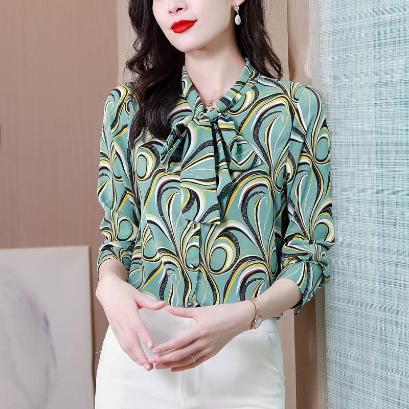 Women's Blouses 2023 Autumn Fashion Geometric Print Bow Tie Long-sleeve Shirts Office Lady Work Blouse Vintage Formal, Green
Women's Blouses 2023 Autumn Fashion Geometric Print Bow Tie Long-sleeve Shirts Office Lady Work Blouse Vintage Formal, Green