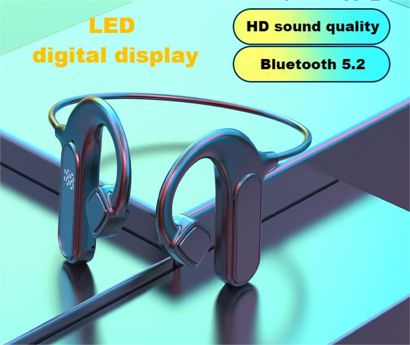 Ear Hook Earphone TWS Bluetooth headphone Wireless Earphone Sport Earphone VG09 Model Two Earbuds with built-in Microphone LED display high Quality He