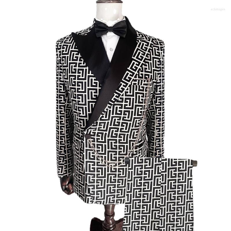 Men's Suits Plaid For Men 2 Piece Luxury Slim Fit Wedding Tuxedo Formal Prom Italian Fashion Blazer With Pants Set Custom-made Costume, Royal blue lapel
Men's Suits Plaid For Men 2 Piece Luxury Slim Fit Wedding Tuxedo Formal Prom Italian Fashion Blazer With Pants Set Custom-made Costume, Royal blue lapel