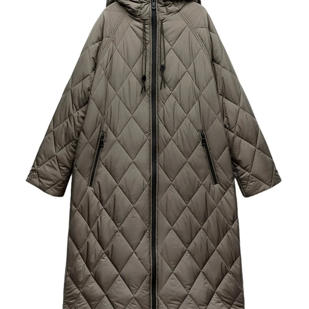 Women s Down Parkas UNIZERA 2023 Autumn Winter Product Fashion Casual Pocket Zipper Decoration Hooded Cotton Coat 231114