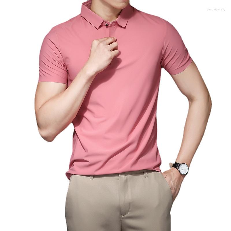 Men's Polos 2023 Men's Polo Shirt With No Trace Stripes Short Sleeve Lapel Top Elastic Business Casual Clothing, Sea green
Men's Polos 2023 Men's Polo Shirt With No Trace Stripes Short Sleeve Lapel Top Elastic Business Casual Clothing, Sea green