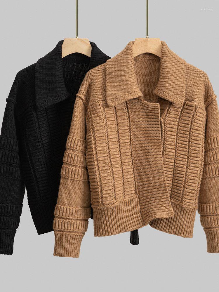 Women' Knits 2023 Fashion Women Turn-Down Retro Collar Rib Knit Cardigan Sweater Lady Long Sleeve Knitwear Coat Tops, Black
Women' Knits 2023 Fashion Women Turn-Down Retro Collar Rib Knit Cardigan Sweater Lady Long Sleeve Knitwear Coat Tops, Black