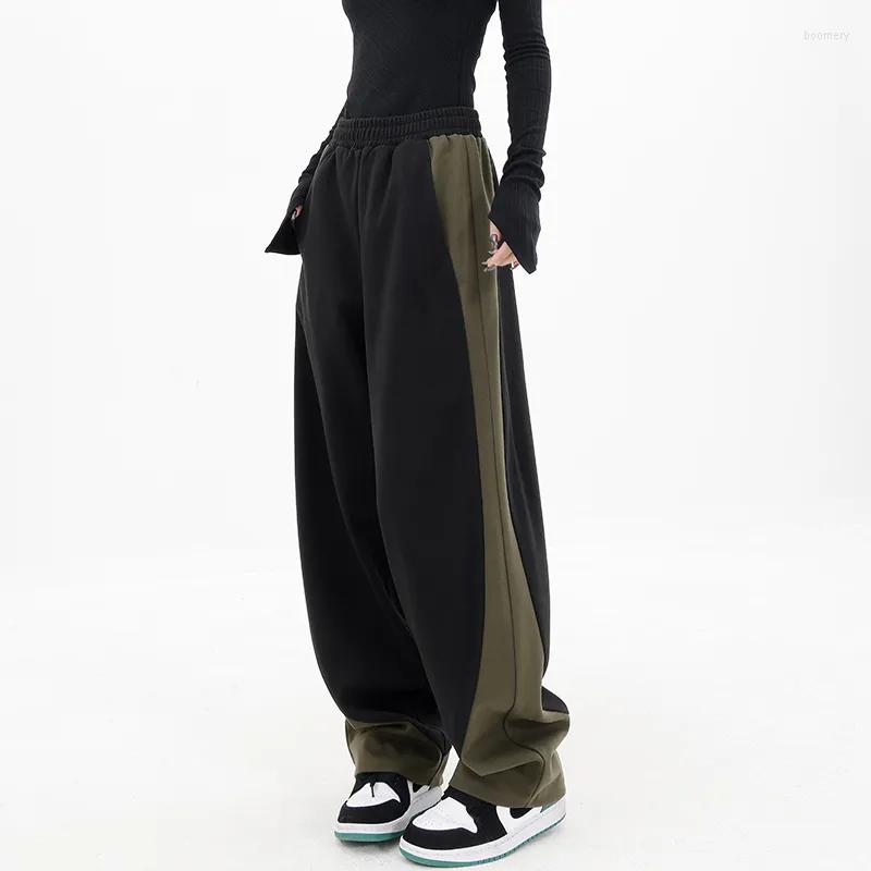 Women's Pants Vintage Patchwork Sweatpants Women Contrast Color Casual Loose Wide Leg Streetwear Y2K Elastic Waist Black Trousers
Women's Pants Vintage Patchwork Sweatpants Women Contrast Color Casual Loose Wide Leg Streetwear Y2K Elastic Waist Black Trousers