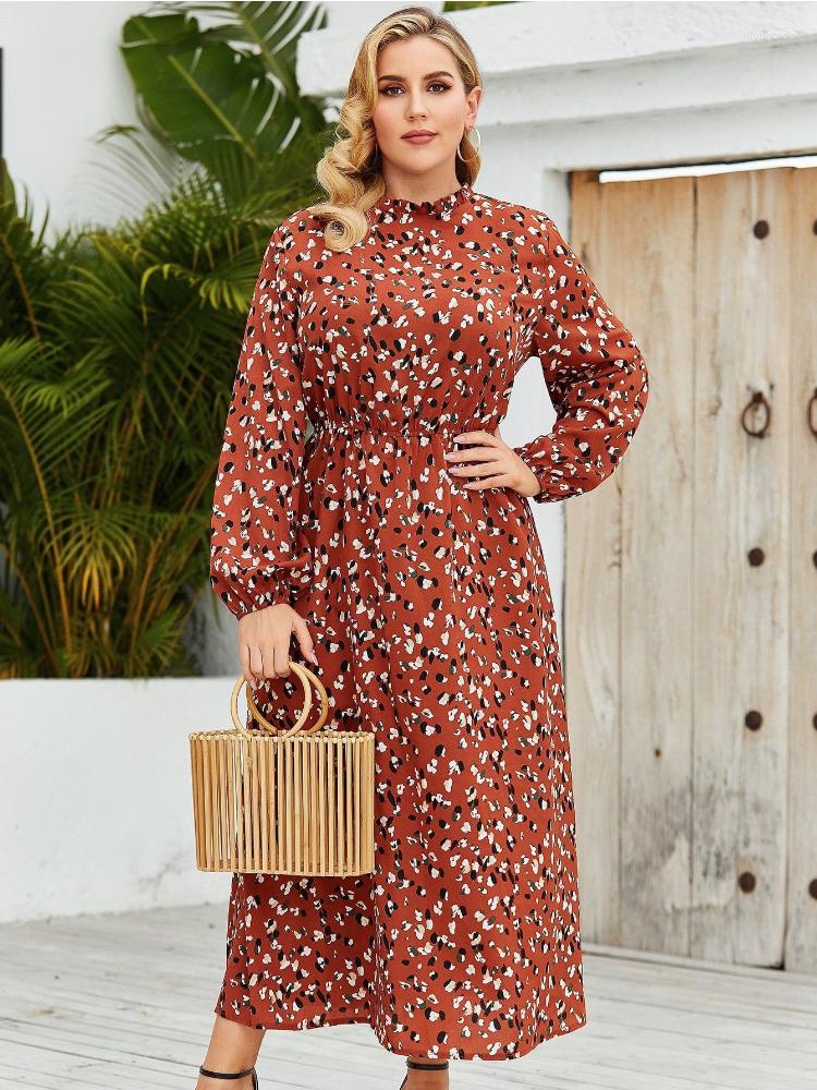 Plus Size Dresses Oversized Women's Clothing Product Loose Fitting Fashion Floral Dress For Women, Brown
Plus Size Dresses Oversized Women's Clothing Product Loose Fitting Fashion Floral Dress For Women, Brown