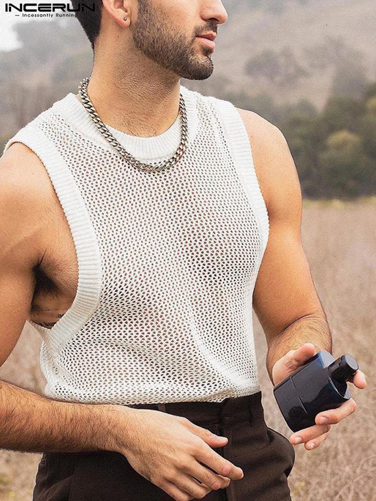 Men's Tank Tops O-neck Sleeveless Mesh Transparent Streetwear Sexy Casual Vests Vacation Summer Clothing S-5XL INCERUN 230414, White
Men's Tank Tops O-neck Sleeveless Mesh Transparent Streetwear Sexy Casual Vests Vacation Summer Clothing S-5XL INCERUN 230414, White